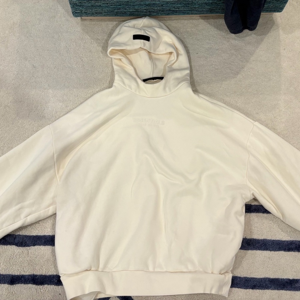 Essentials Fear of God Unisex Cream Hoodie